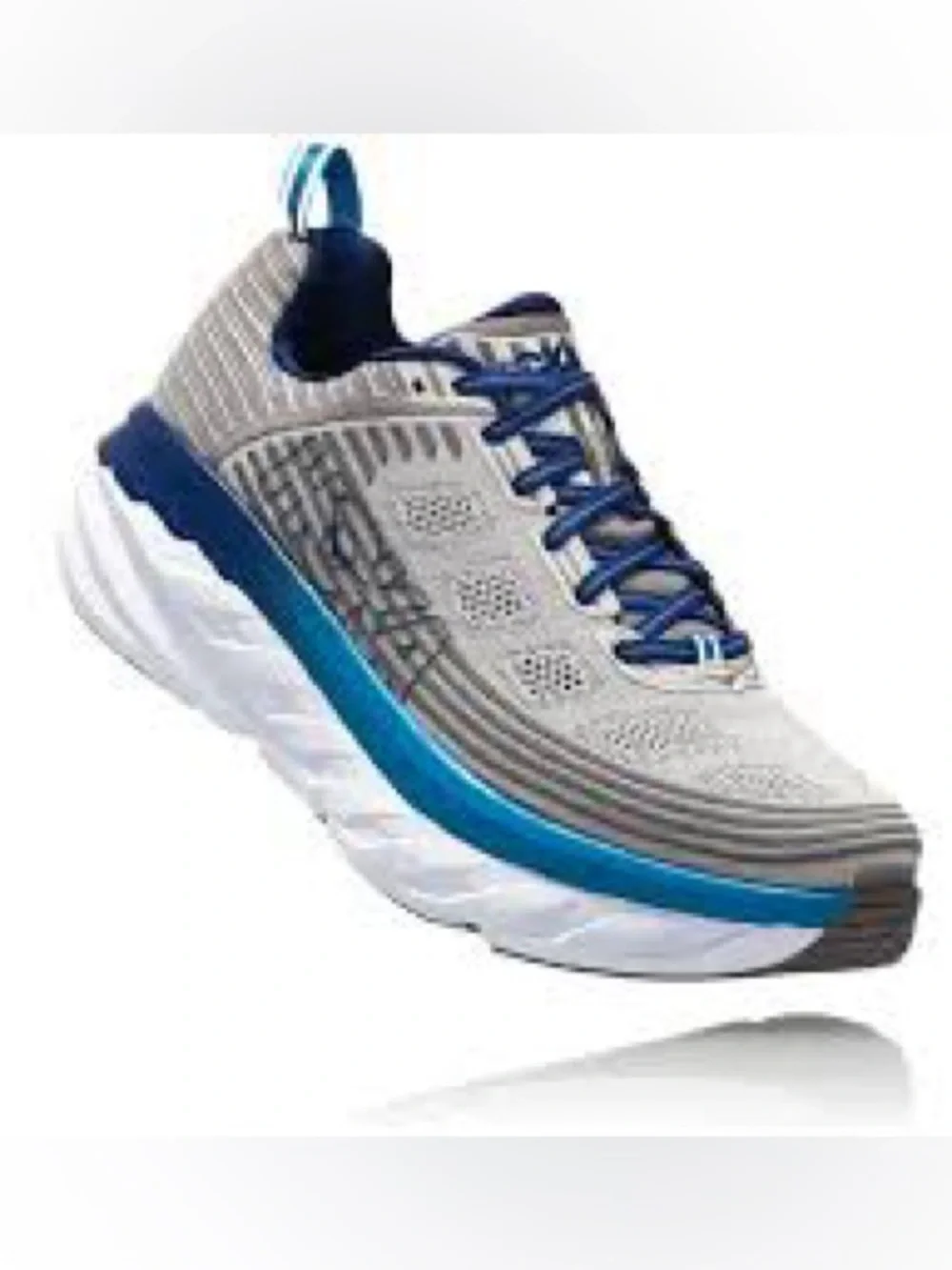 Hoka One One Bondi 6 Vapor Blue Frost Gray Size 13 2E